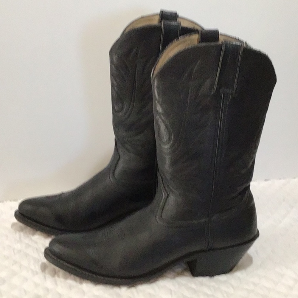 Durango leather cowboy boots 7N black rodeo western